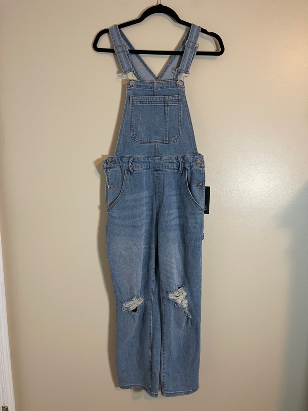 Wild Fable Overalls Jeans Juniors XS Blue Distressed Denim Cottage Garden Girl